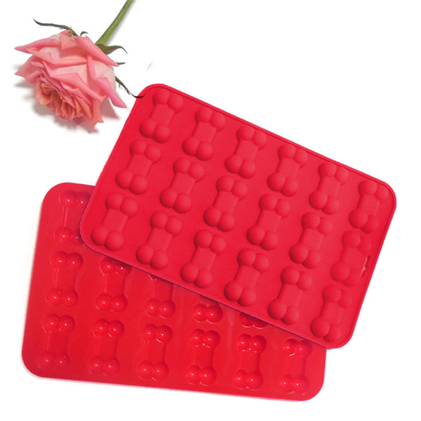Dog Bone Silicone Baking Pan Mold Ice Tray Puppy Treat Cookie Non Stick Mould AU