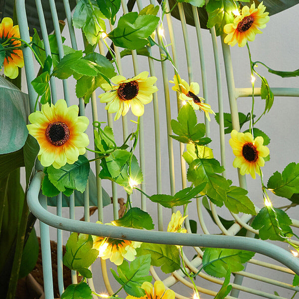 2M Artificial Sunflower Fairy String Light Home Party Wedding Lamp Decor Xmas AU