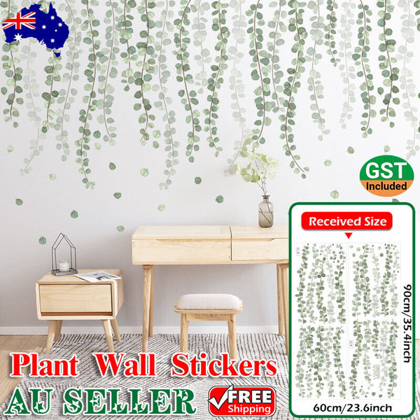 Self Adhesive Removable Wall Sticker & Decal | Hanging Leaves | Living Room