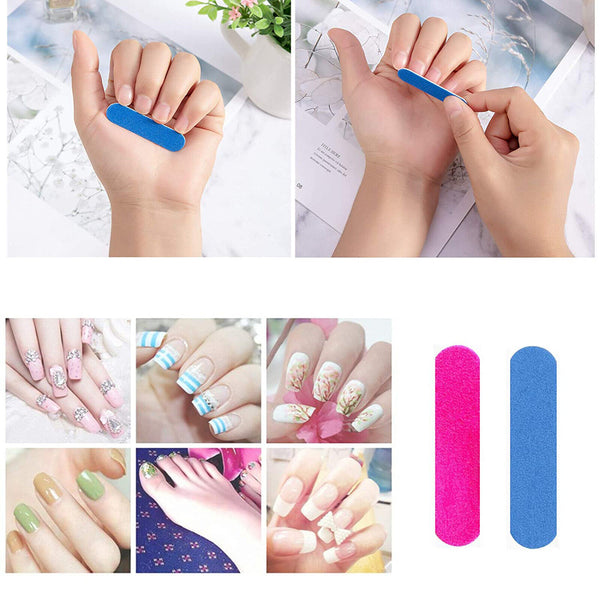 100X Mini Nail Files Professional Disposable Double Side Art Pedicure  Manicu AU