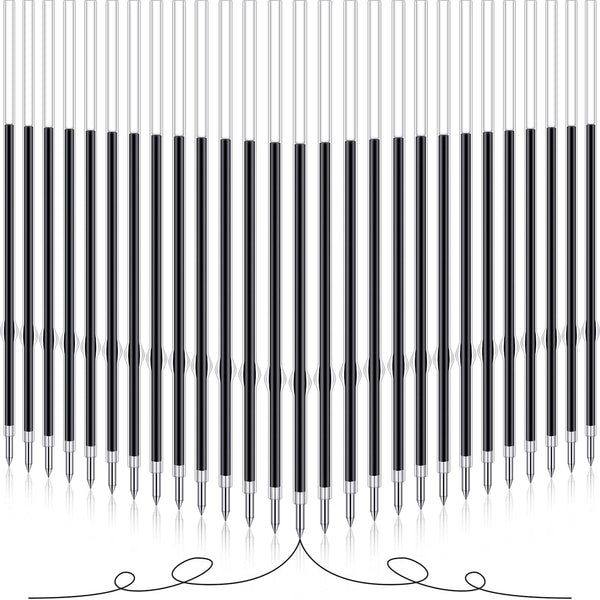 Refills for Retractable Press Ballpoint Pens Black Blue Writing Instrument