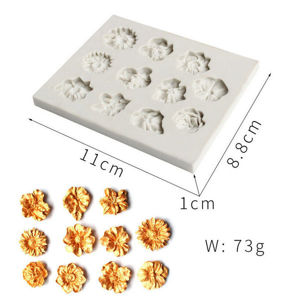 3D Silicone Flower Lace Fondant Mould Cake Border Decor Baking Mold Sugarcraft