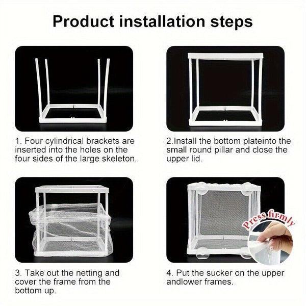 2PCS Aquarium Fish Breeding Box White Isolation Net PVC Hatchery Tool Species
