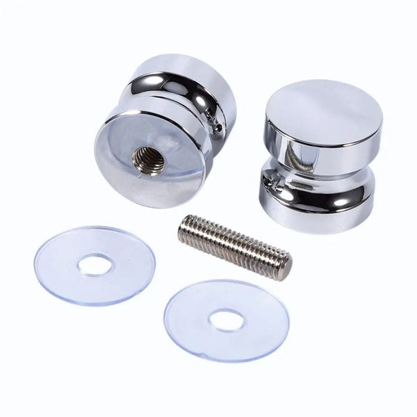 3PCS Stainless Steel Glass Door Knob Pull Handle Bathroom Shower Door