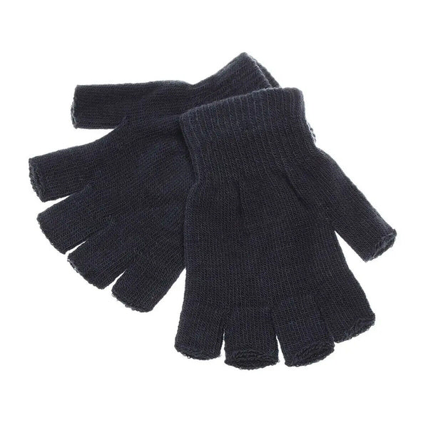 Winter warm fingerless knit gloves for mobile phone touchscreen use elastic AU