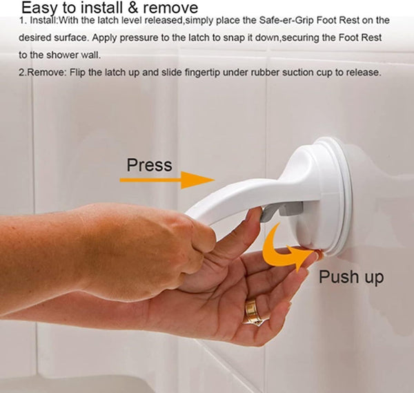 Suction Cup Shower Foot Rest Bathroom Non-slip Foot Step for Washing / Shaving