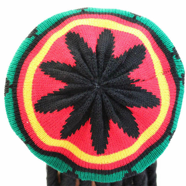 Bob Marley Dreadlocks Beanie Wig Jamaican Rasta hat Reggae Headgear Baggy Cap