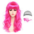 Blue long wavy costume wig