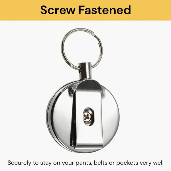 Office Retractable Badge Holder Key Card Work Belt Clip ID Strap All Reel Extend