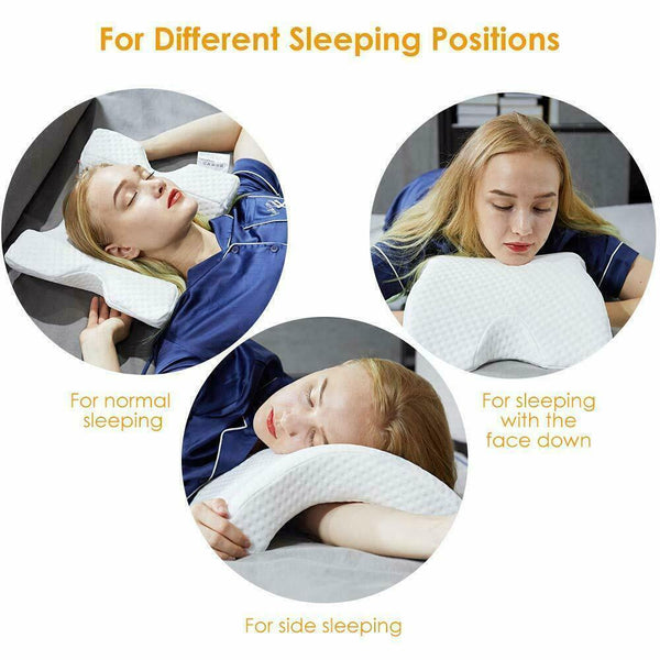 Arm Cuddling Curved Memory Foam Pillow Detachable Slow Rebound Tunnel Shaped THD