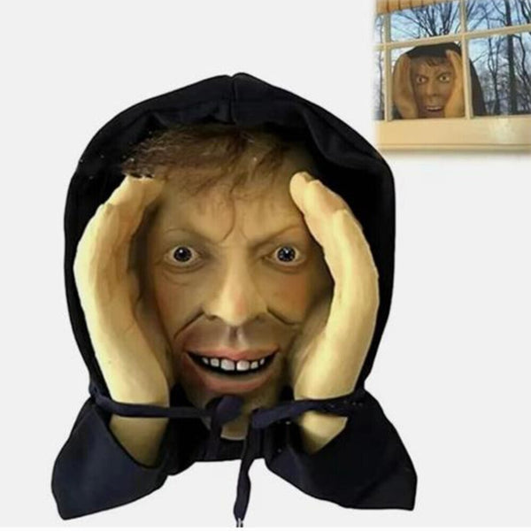 Scary Peeper Freak Halloween Decoration Clown Indoor and Outdoor Window Hanging