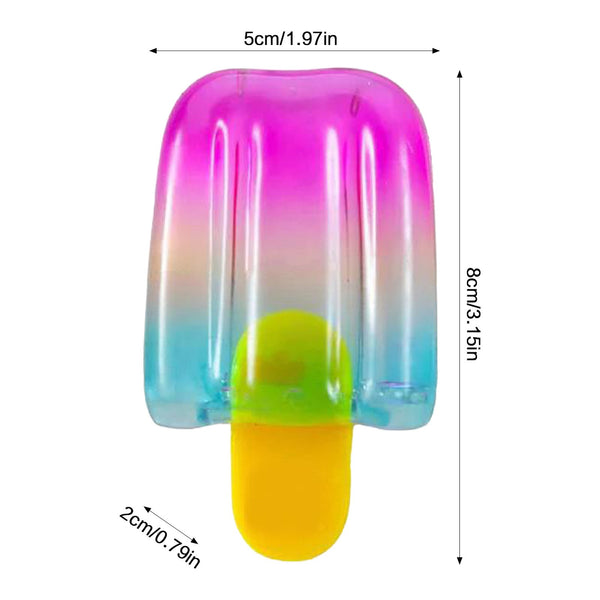 Ice block squishy size about 8 x 5 x 2 cm