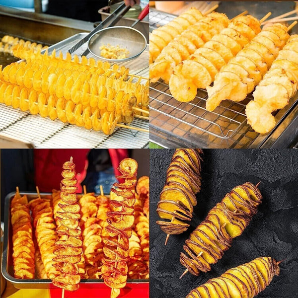 Potato Twister Tornado Slicer Spiral Chips Maker Manual Vegetable Cutter Machine