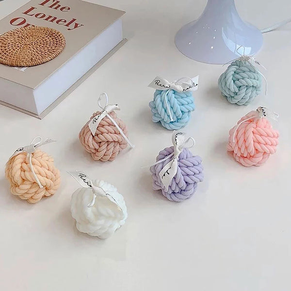 DIY Candles Mould Woolen Ball Wax Candle Mold Aromatherapy 3D Silicone Moulds AU