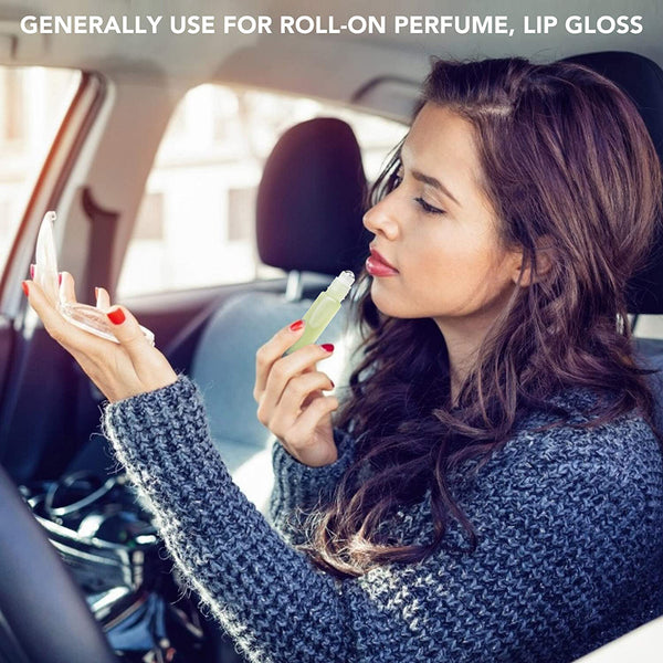 10PCS Glass Roller Bottles Essential Oil Roll-On Bottles 5ML 10ML