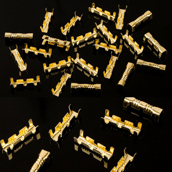 UP 500pcs 0.5-1.5mm² Car Brass Copper Crimp Terminals Electrical Wire Connectors