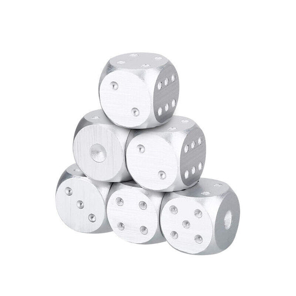 5pcs Aluminum Dice Set Send Box Metal Gifts Portable Six Sided Dice Game Dice AU