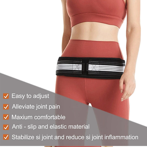 Sacroiliac Joint Belt Lower Support Lumbar Back Brace for Men and Women Hip Pain