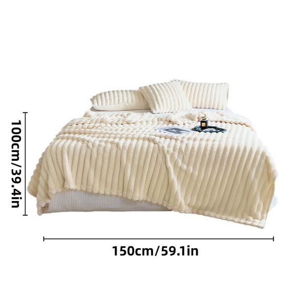 Plush Throw Blanket Soft Warm Sofa Bed Blanket for All Seasons