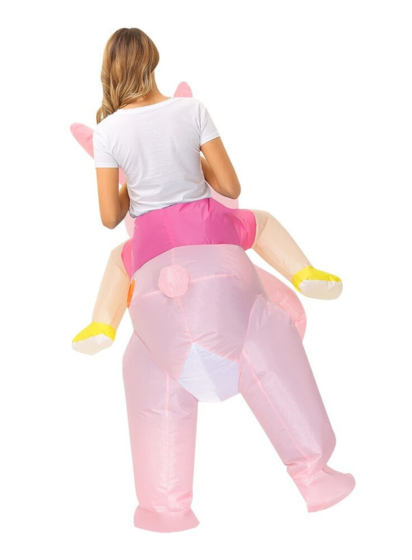Inflatable Riding Bunny Costume Adult Kids Easter Rabbit Fancy Dress Party Outfit