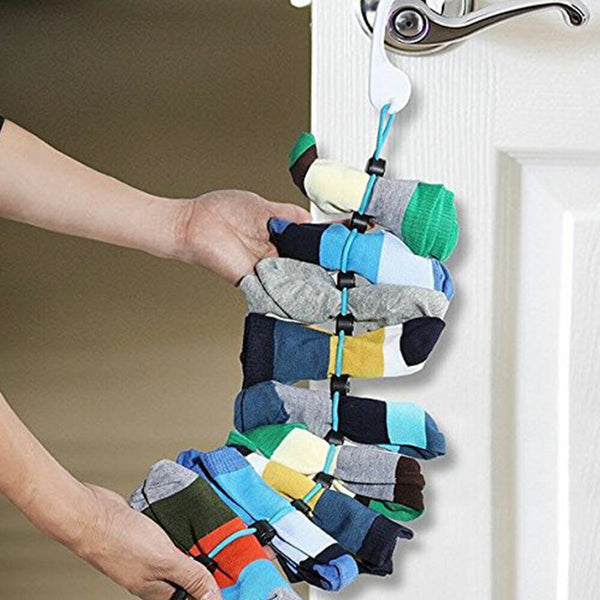 Rope Tidy Clothesline Locks Sock Closet Organizer Storage Hangers Laundry Helper