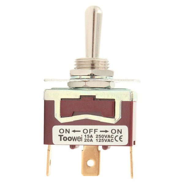 ON-OFF-ON Toggle Switch Heavy Duty 3 Way 12V 24V Terminal Car Marine Light