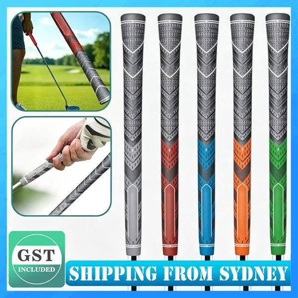 Golf grips standard size rubber cotton cord club grips in assorted colours