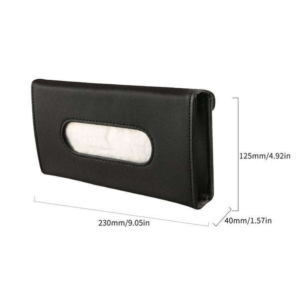 1PC Car Tissue Box Visor Napkin Holder Paper Towel Sun Visor Napkin Holder Black