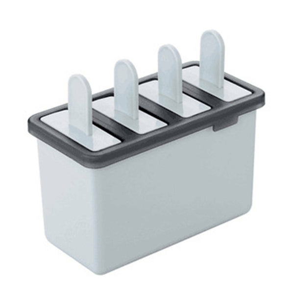 3PCS 4 Cells Block Moulds Ice Cream Mold Icy Pole Jelly Pop Popsicle Maker Mould