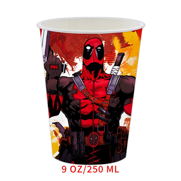 Deadpool Tableware Party Supplies Birthday Banner Topper Balloon Plate
