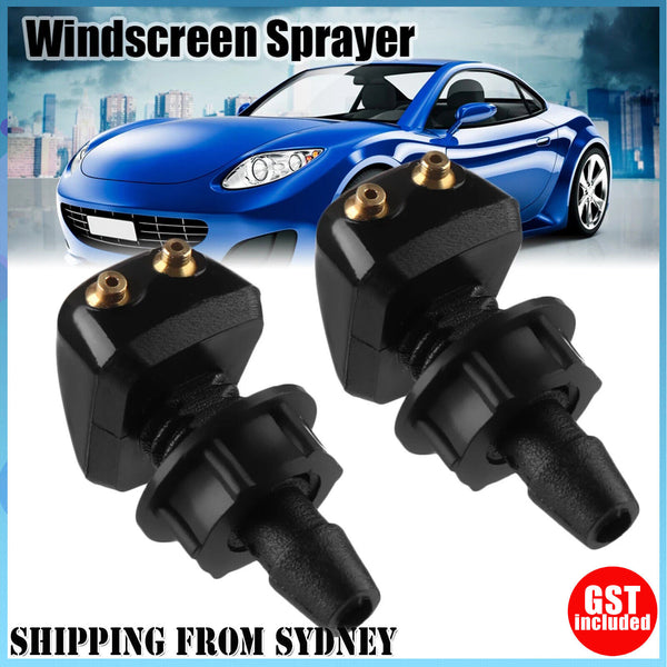 2pcs Car Windscreen Washer Wiper Nozzle Front Window Spray Jet Nozzles Universal