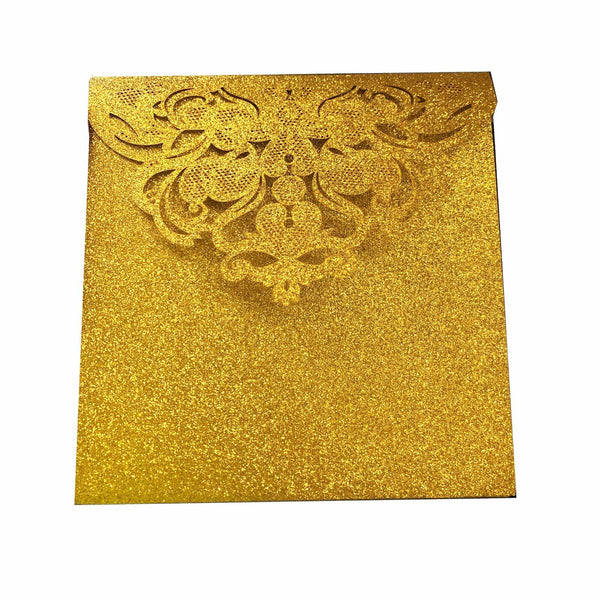 10pcs Laser Cut Wedding Invitations Pearl Card Pocket Envelope Invites 25 Style