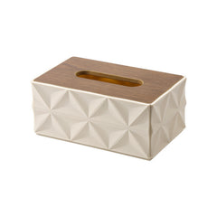Modern Tissue Box Dispenser Cover Paper Napkin Storage Holder Organiser White