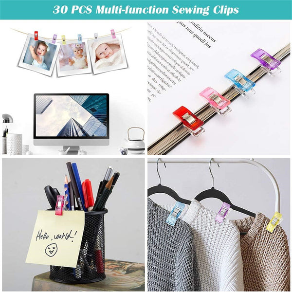300pcs Sewing Wonder Clips 56mm | Fabric Quilting Crochet Knitting Craft Clips