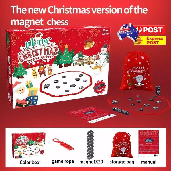 Christmas Magnetic Chess Game Battle Magnetic Chess Game Stones Set for Travel
