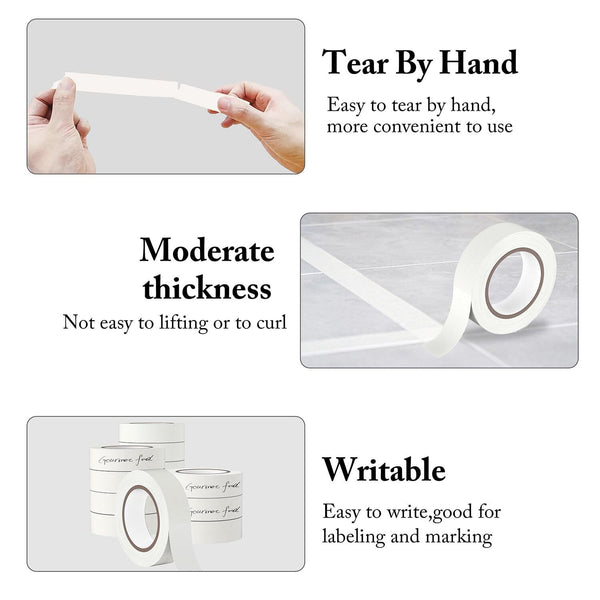 Masking Tape Painting Crepe Paper White 24mm x 25m Housing Tools Painter Art NEW