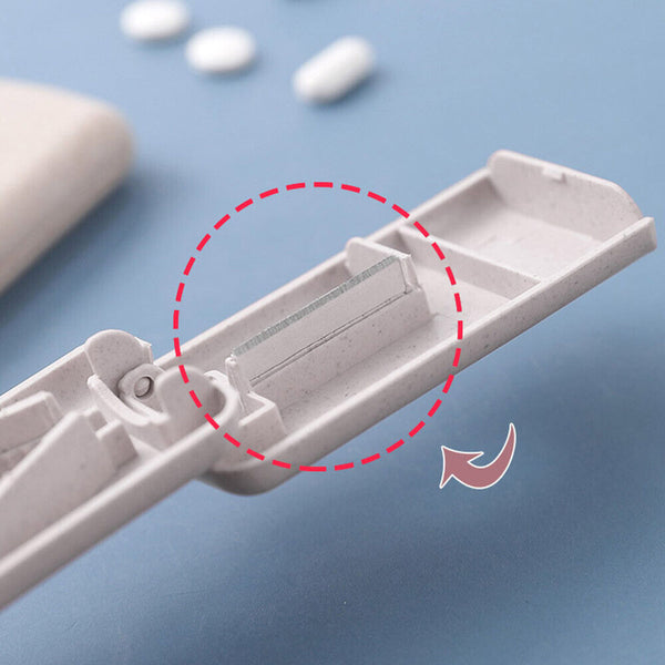 Pill Cutter Medicine Box  Splitter Grinder Crusher Storage Case Portable pills