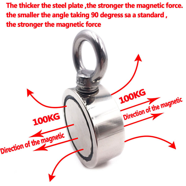 Neodymium Salvage Hook Magnet Fishing Hunting Detector Treasure
