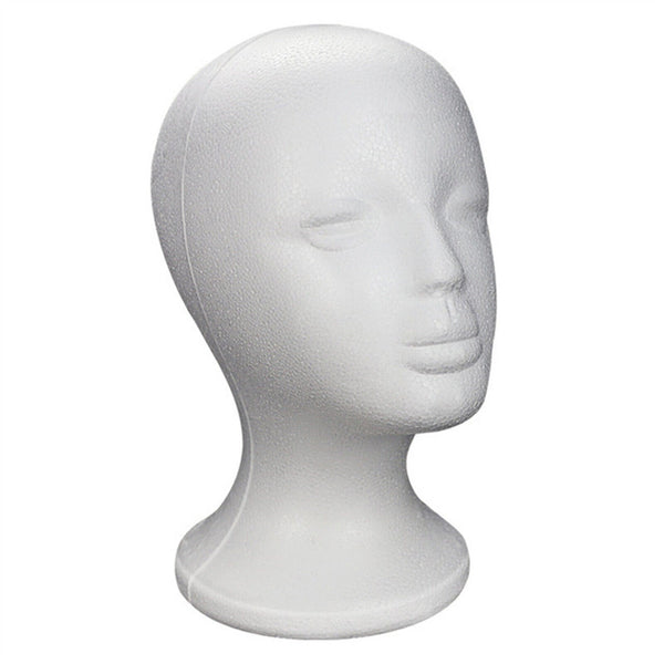 2-10X Practical Foam Female Mannequin Head Wigs Glasses Cap Display Holder Stand