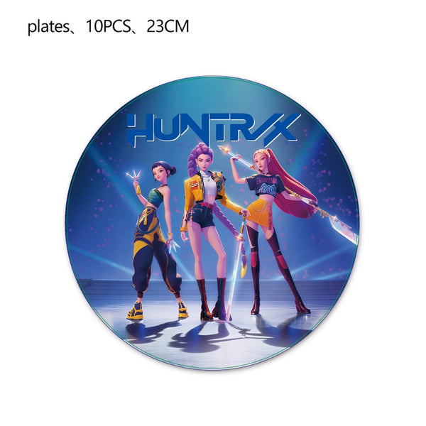 Cups Cake Toppers Balloons Party Supplies Demon Hunters Birthday Tableware