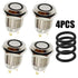 4 PCS 12V 12mm Car Boat Push Button Metal Latching Switch LED Light Waterproof