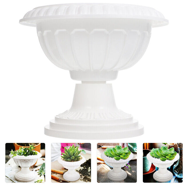 1-4x Roman Flower Pots PVC Garden Deskstop Plant Pot Balcony Planter Yard Decor