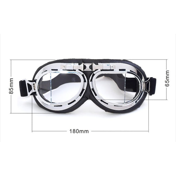 Aviator pilot goggles full product view