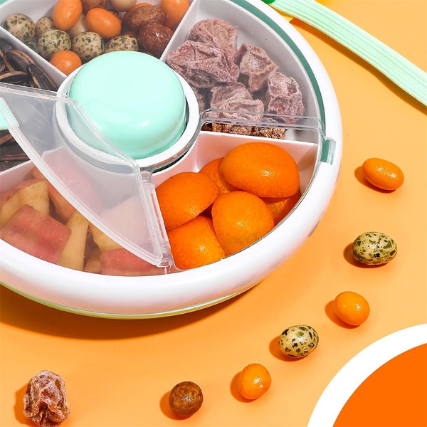 Rotating Snack Container Kids Snack Spinner Storage Box with Lid