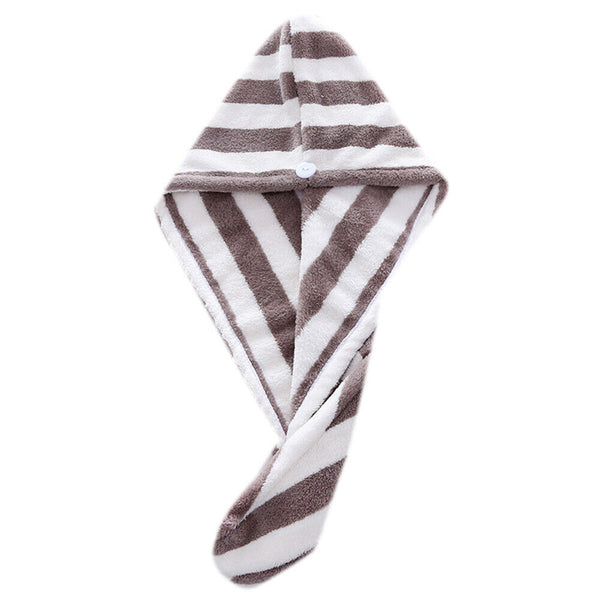 Fast Dry Microfibre Hair Towel Drying Turban Bath Head Wrap Hat Spa Cap AU Stock