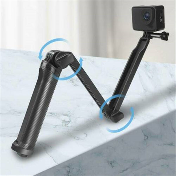 3-Way Foldable GoPro Tripod Mount Hand Grip Monopod For Gopro Hero 9 8 7 6 5 4 3