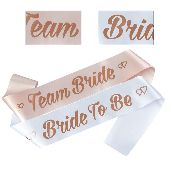 Team Bride To Be Sash Hens Do Party Rose Gold Wedding Sashes Bridal Shower AUS