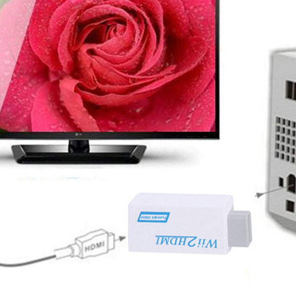 480i Wii2HDMI HDMI Converter 1080p Mini 3.5mm Adapter Wii Audio HD Video Output