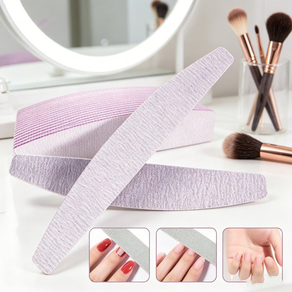 50pcs Professional Acrylic Nail Files | Double-Sided Manicure Pedicure Emery Boards