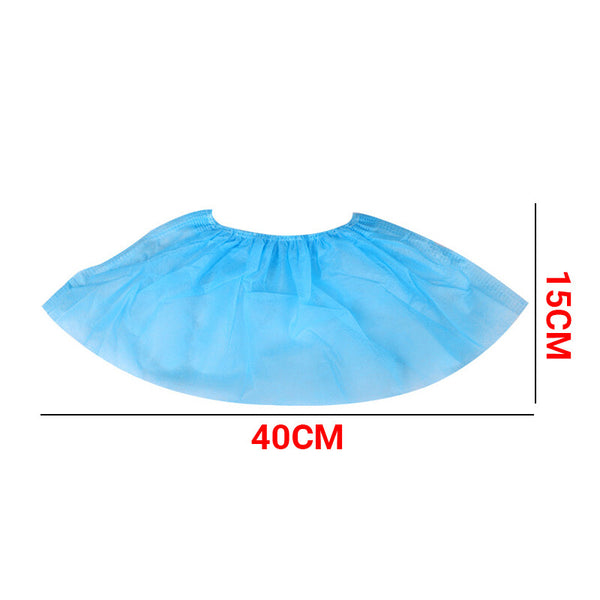 100PCS Disposable Non-Woven Shoe Covers Anti-Slip Protective Overshoes